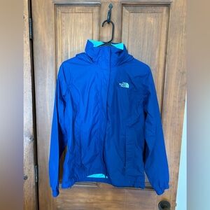 The North Face Womens Royal Blue Raincoat Small